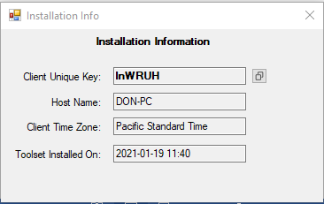 Installation Info